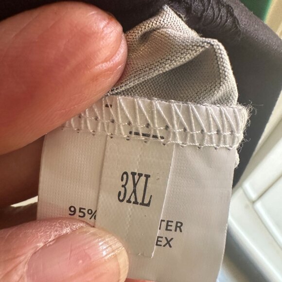 Color Block Long Sleeve Top Geometric Pattern  Fabric  Size 2XL - Picture 7 of 8